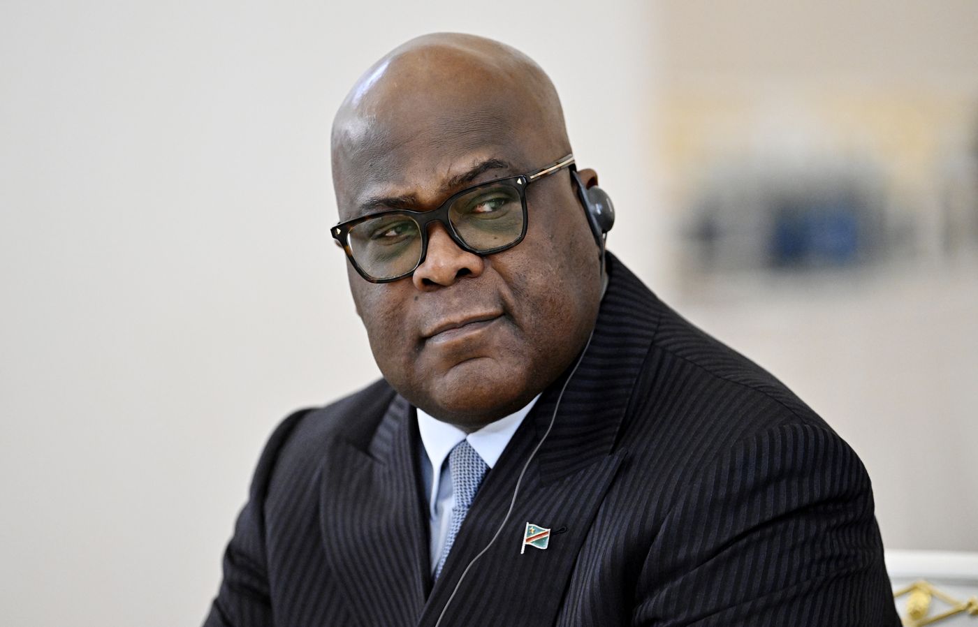 Russian President Vladimir Putin meets with President of the Democratic Republic of the Congo Felix Antoine Tshisekedi Tshilombo