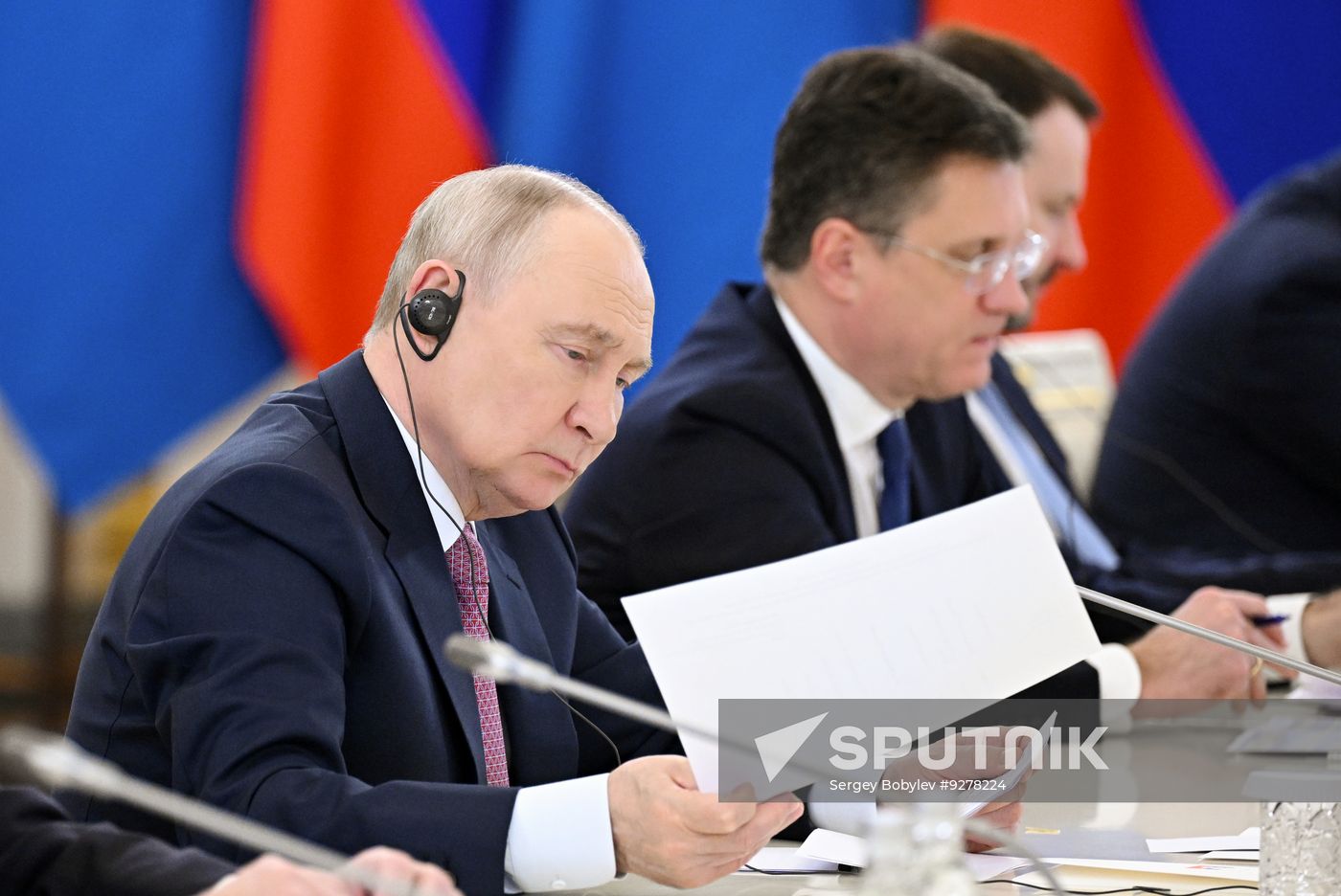 Russian President Vladimir Putin meets with President of the Democratic Republic of the Congo Felix Antoine Tshisekedi Tshilombo