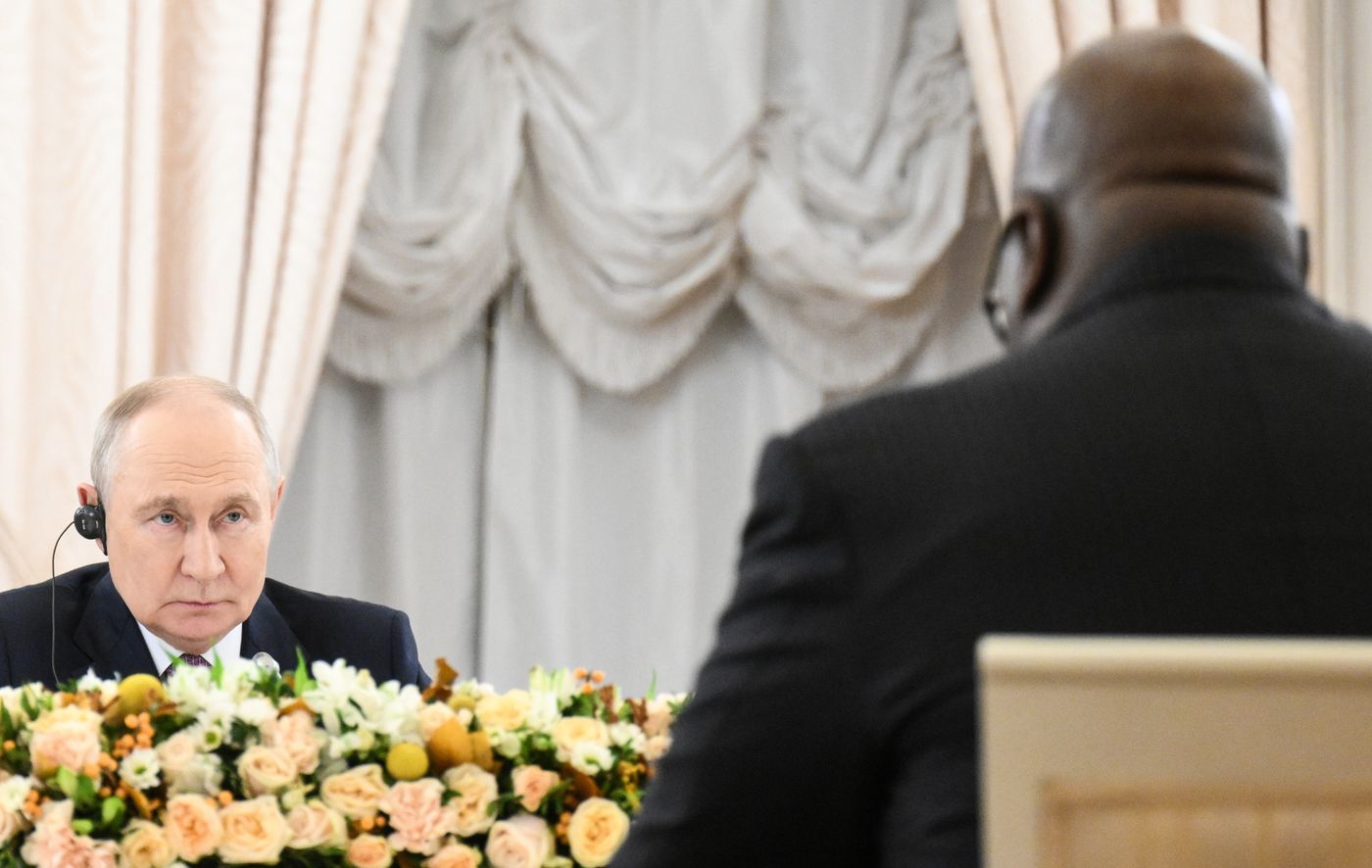 Russian President Vladimir Putin meets with President of the Democratic Republic of the Congo Felix Antoine Tshisekedi Tshilombo