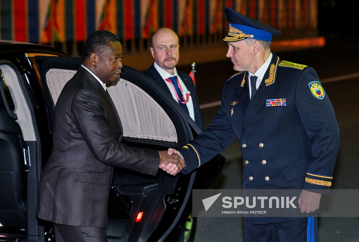 Russian President Vladimir Putin meets with President of the Council of Ministers of Togo Faure Essozimna Gnassingbe