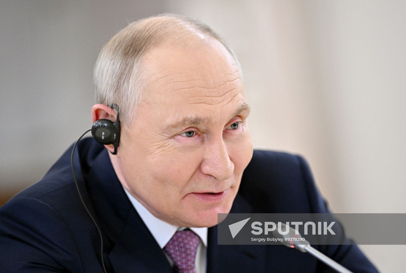 Russian President Vladimir Putin meets with President of the Council of Ministers of Togo Faure Essozimna Gnassingbe