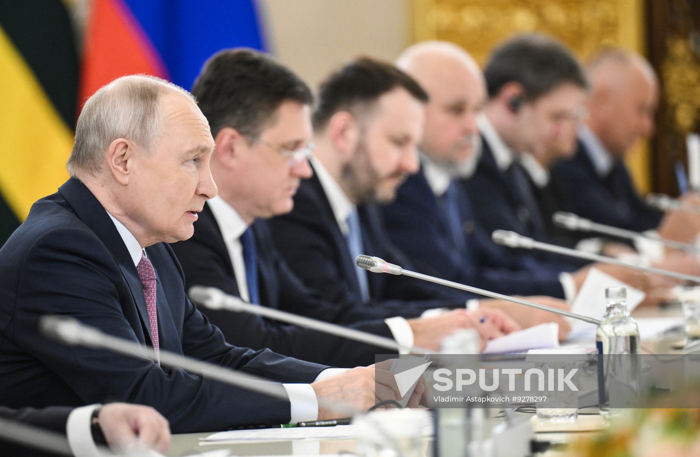 Russian President Vladimir Putin meets with President of the Council of Ministers of Togo Faure Essozimna Gnassingbe