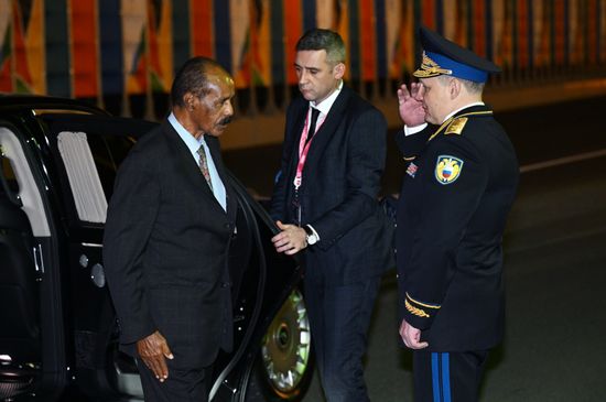 Russian President Vladimir Putin meets with President of Eritrea Isaias Afwerki