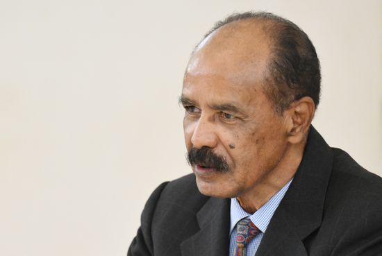 Russian President Vladimir Putin meets with President of Eritrea Isaias Afwerki