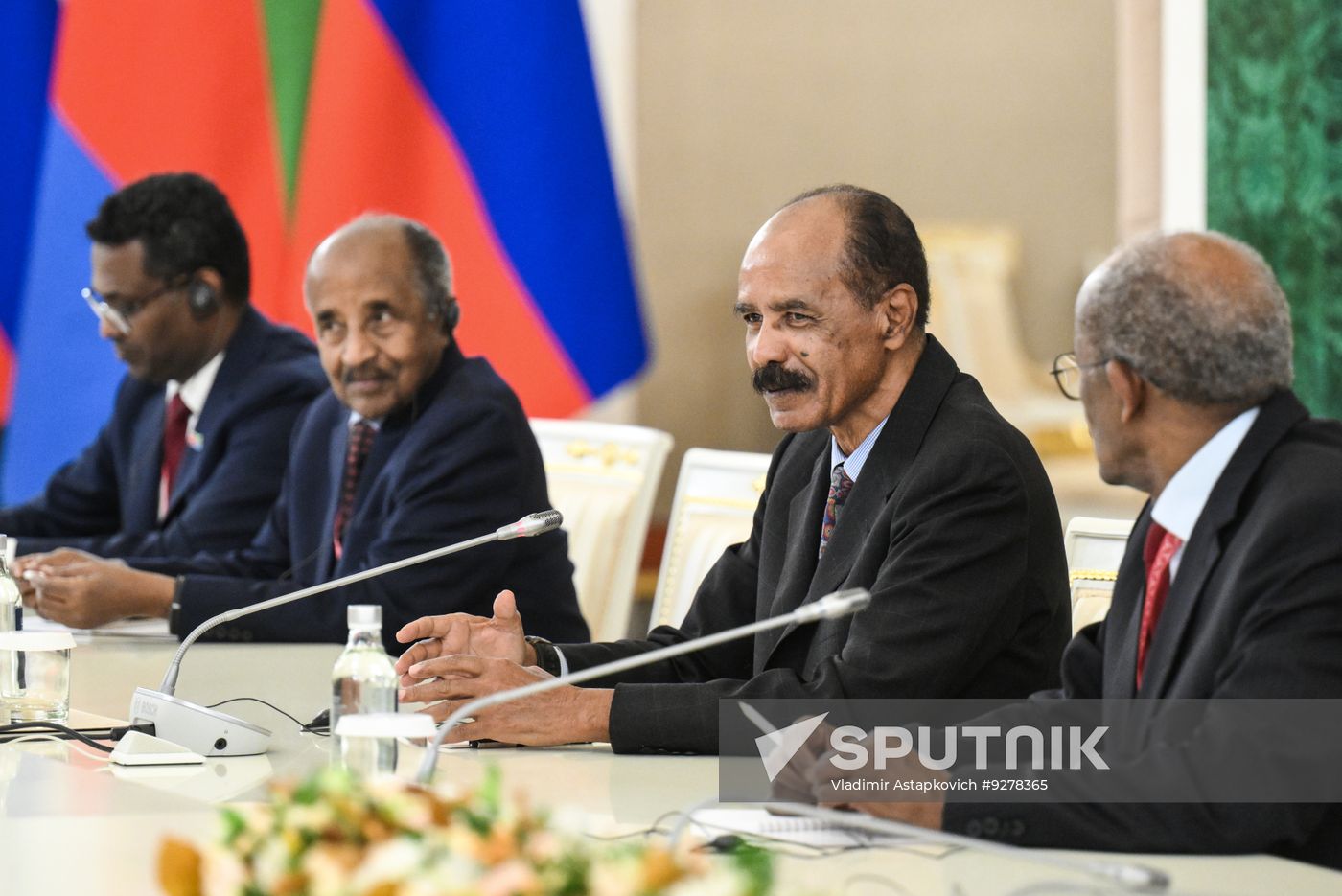 Russian President Vladimir Putin meets with President of Eritrea Isaias Afwerki